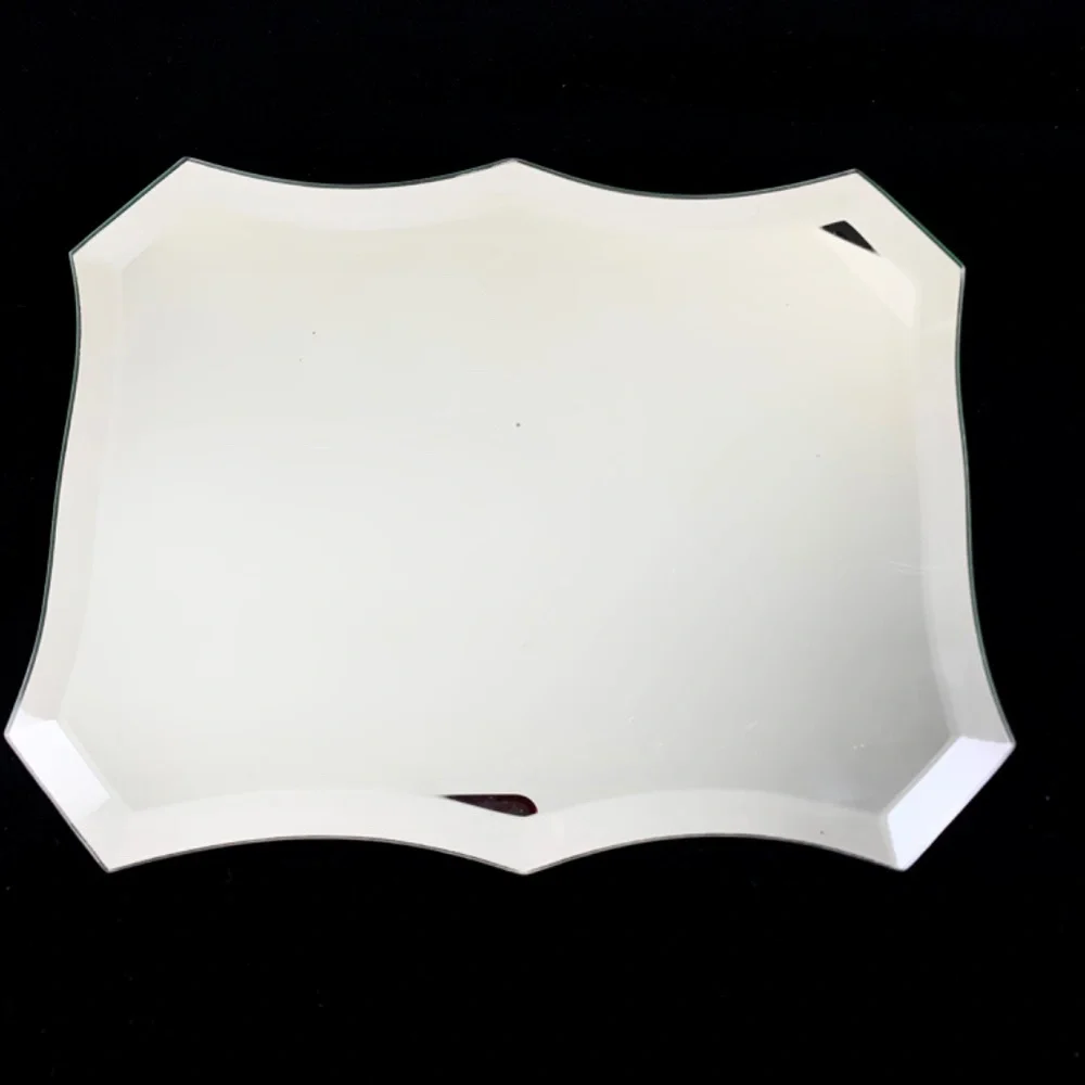 Sheild Shaped and Beveled Glass Wall Mirror 10 X 8 in Horizontal Decor Gallery